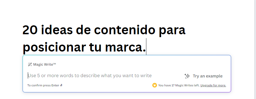 inteligencia artificial de Canva